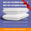 Emma Hybrid Pillow Set of 2 — Diamond Degree™ cooling technology with 100% Gel memory foam, adjustable height for all sleeping positions, designed in Germany