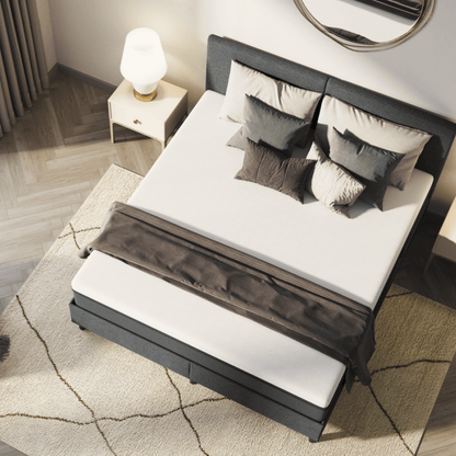Emma Original Mattress on a wooden bed frame — HALO® ortho memory foam adapted for Indian sleepers, 8/10 firmness loved by 85% of sleepers